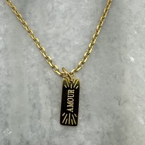 CADI Kette Edelstahl Gold Amour Anhänger, handgemacht in Kärnten, Aureum