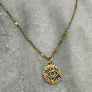 CADI Kette Edelstahl Gold Auge, handgemacht in Kärnten, Aureum