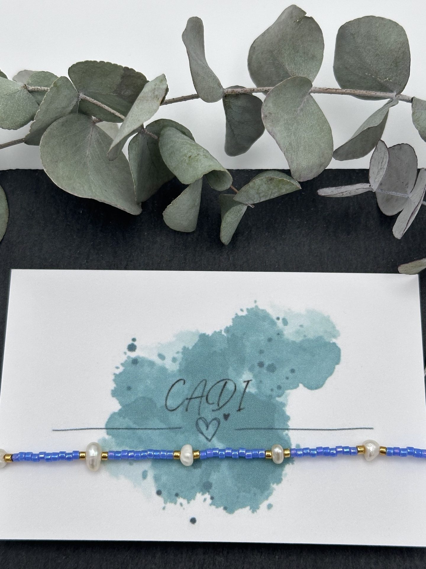 Oceania CADI Armband Süßwasserperlen mermaid blau