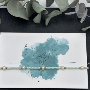 Oceania CADI Armband Miyuki Süßwasserperlen hellgrün