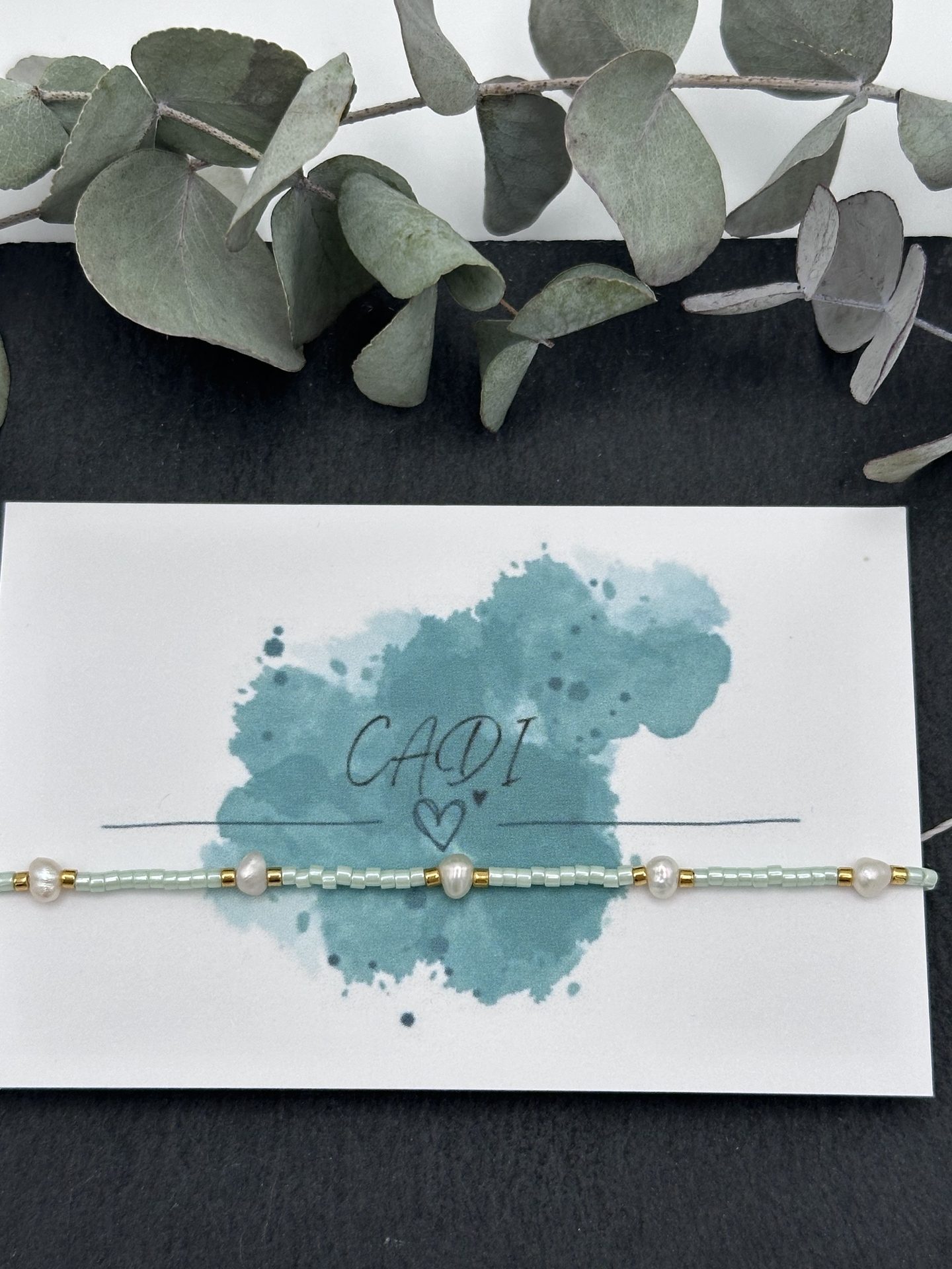 Oceania CADI Armband Miyuki Süßwasserperlen hellgrün