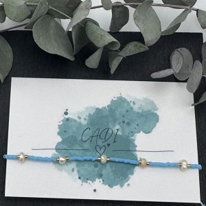 CADI Armband Süßwasserperlen himmelblau Oceania