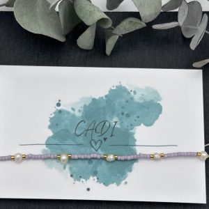 CADI Armband Süßwasserperlen lila Oceania