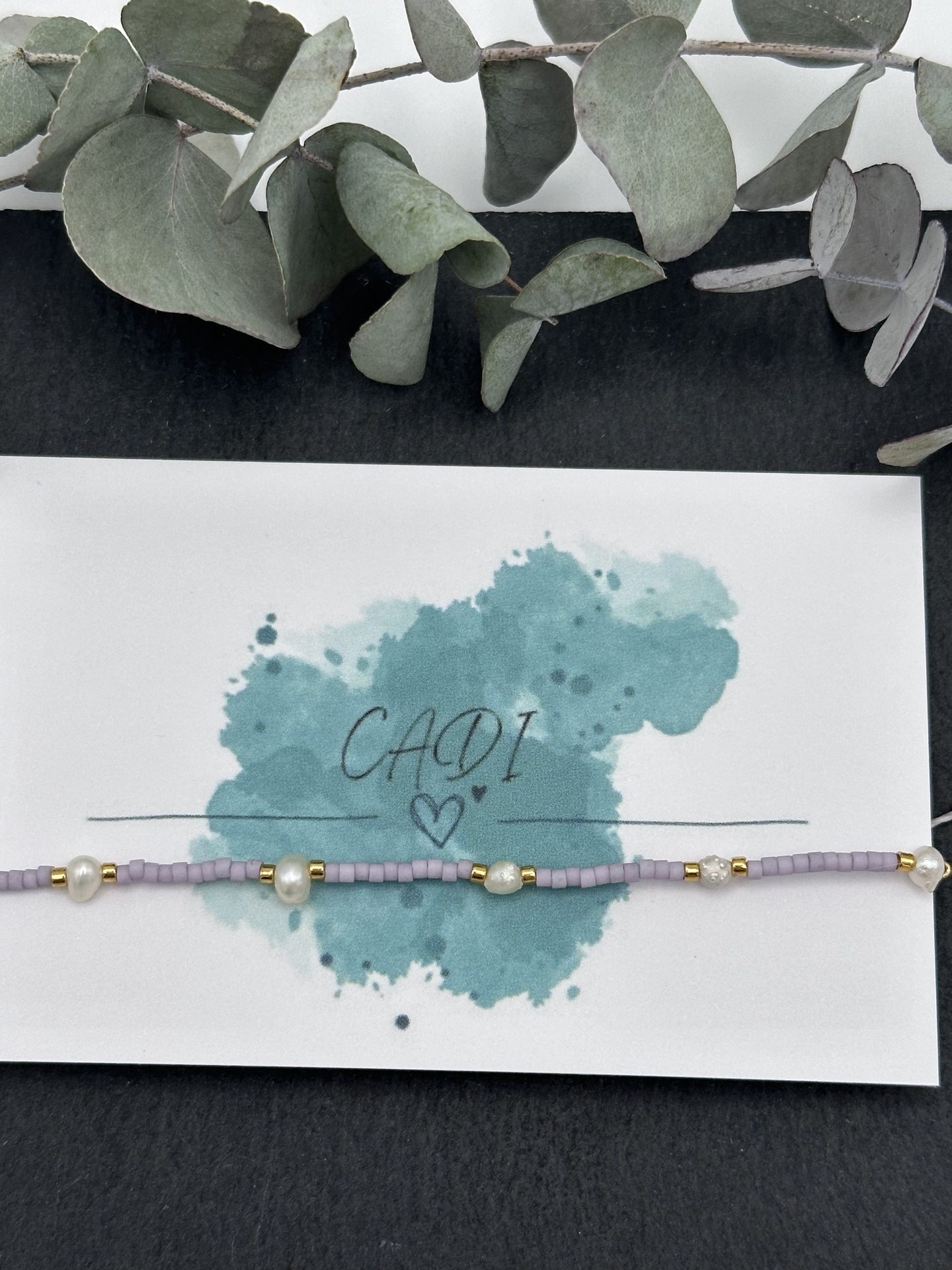 CADI Armband Süßwasserperlen lila Oceania