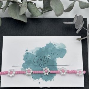 Cadi Armband Blume in pink, handgemacht in Kärnten Blossom