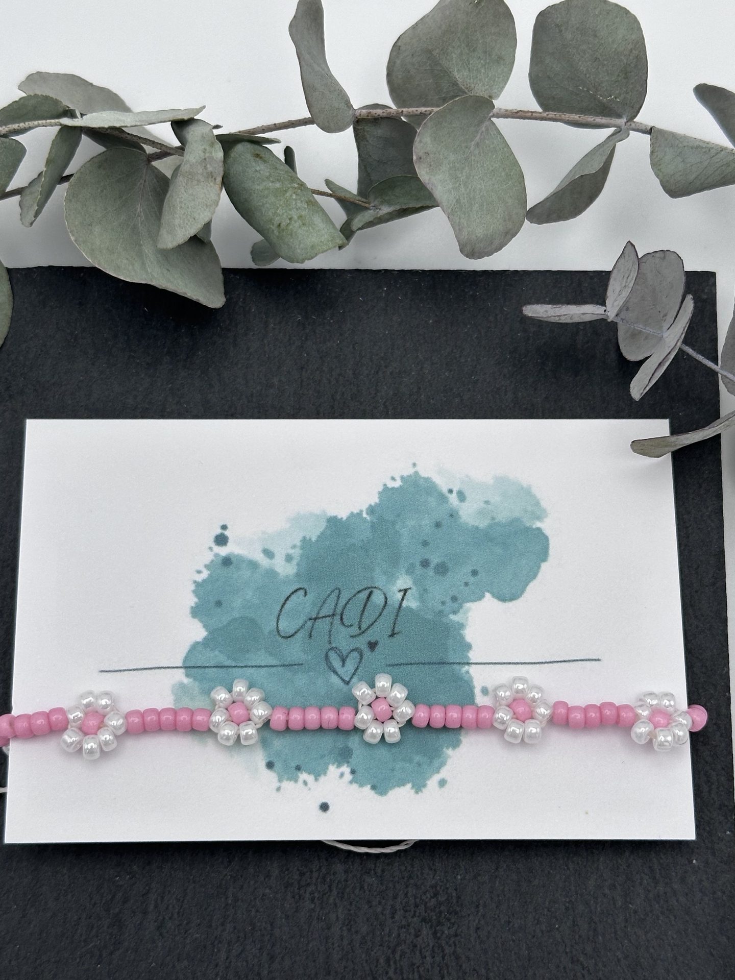 Cadi Armband Blume in pink, handgemacht in Kärnten Blossom