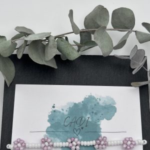 CADI Blumenarmband helllila, handgemacht in Kärnten, Blossom
