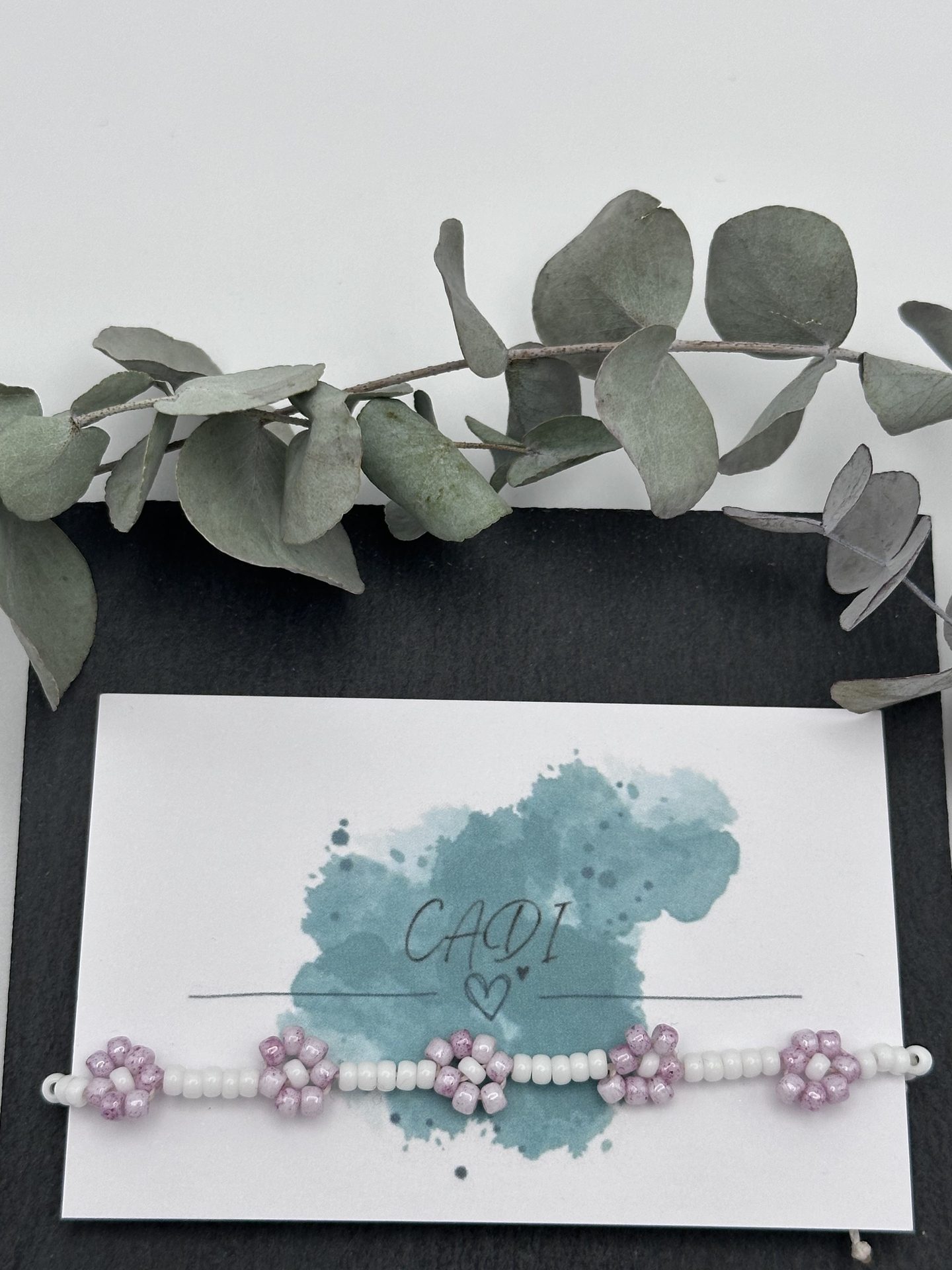 CADI Blumenarmband helllila, handgemacht in Kärnten, Blossom