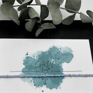 CADI Armband Miyuki Spacer hellblau, Everglow Spacer