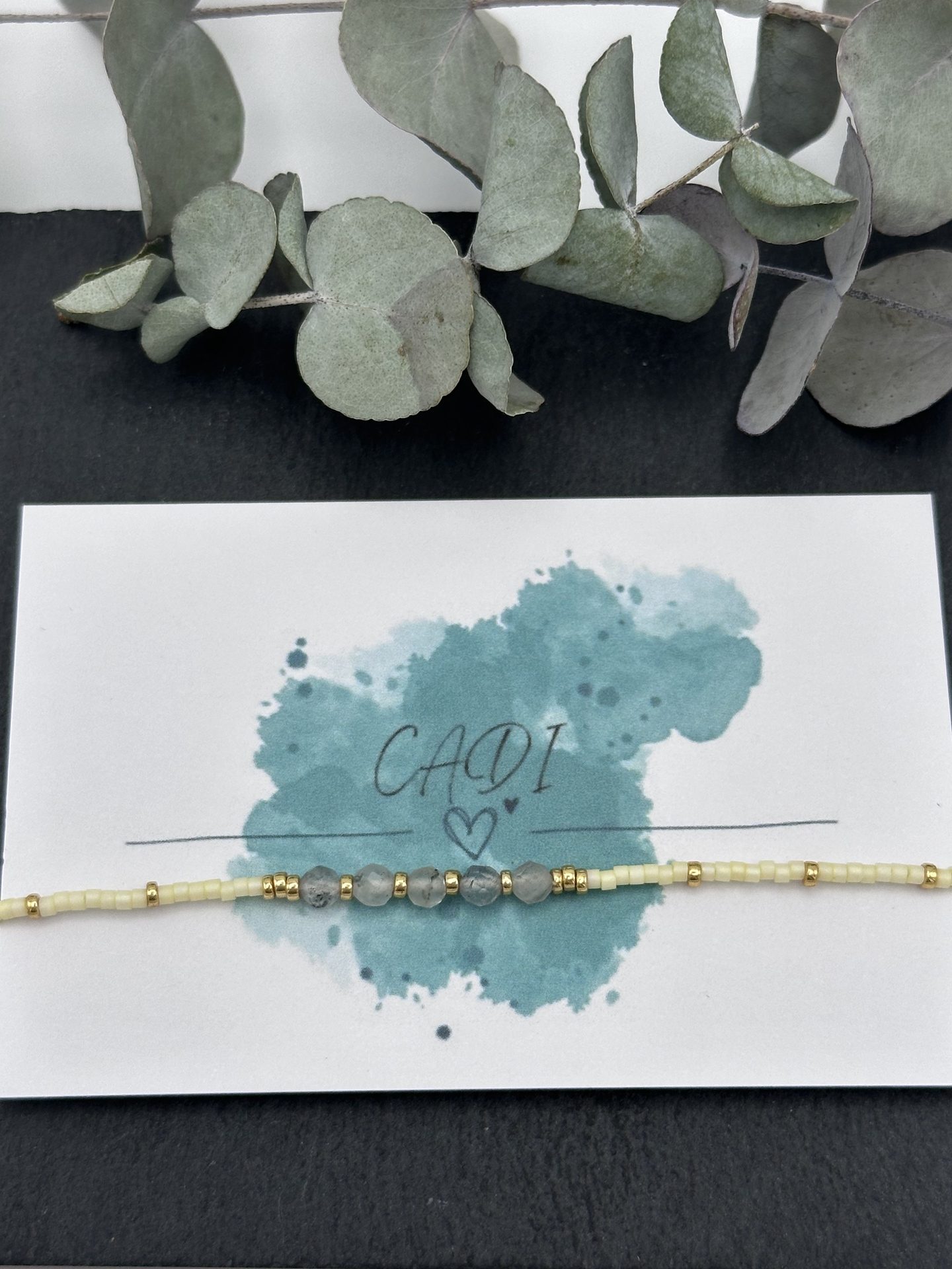 CADI Armband handmade with love Miyuki Edelstein Labradorit, Lovely Gem