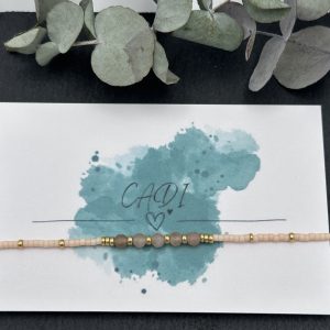 CADI Armband Miyuki Edelstein Sonnenstein gold Spacer handgemacht in Klagenfurt, Lovely Gem