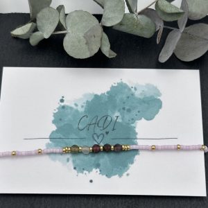 Armband CADI rosa Turmalin Miyuki Edelstein, Lovely Gem