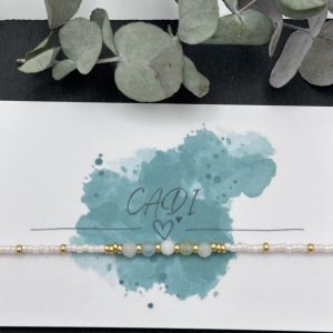 CADI Armband Miyuki Edelstein Morganit gold handmade with love, Lovely Gem
