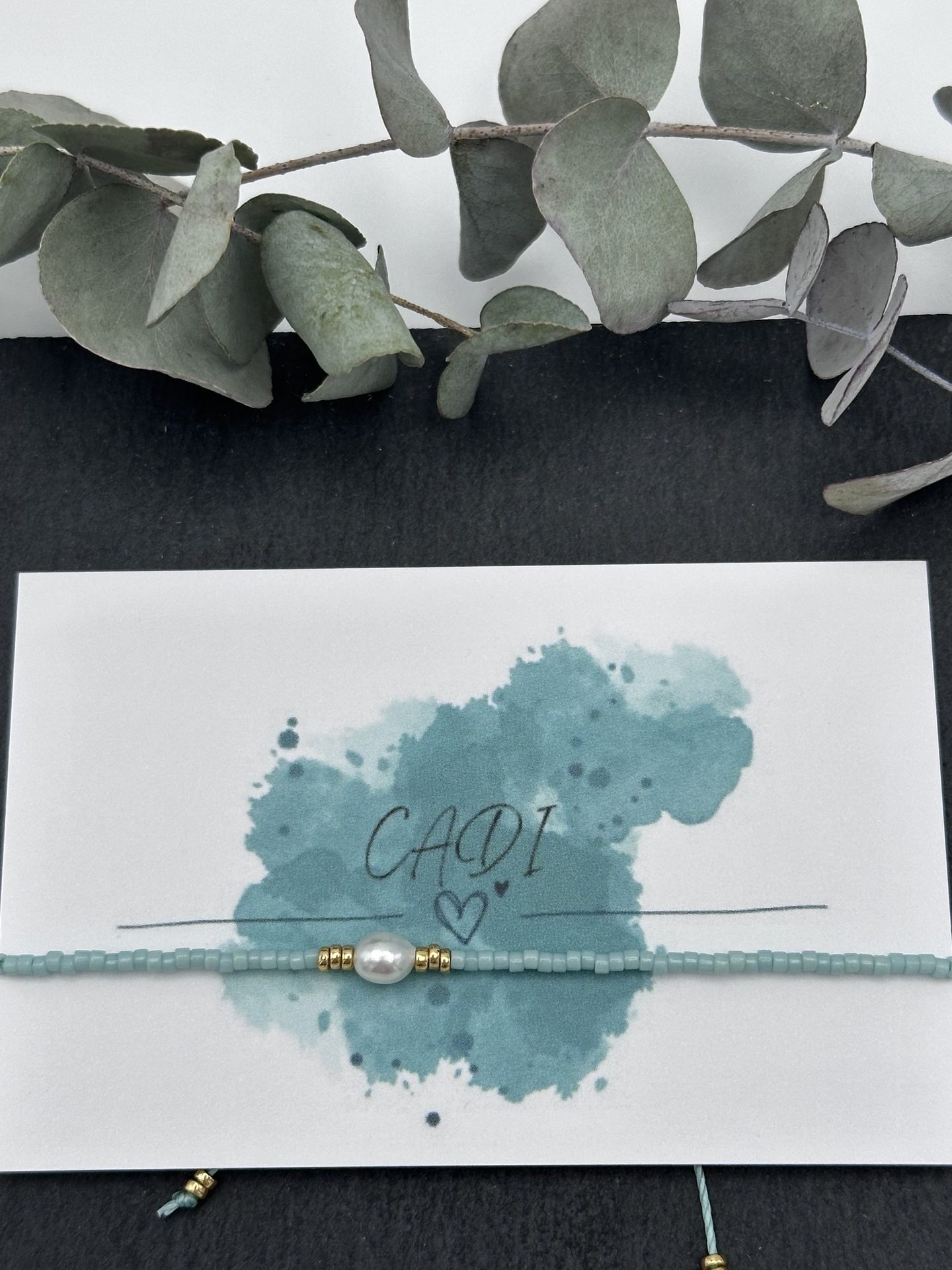 CADI Armband Süßwasserperle mint Oceania