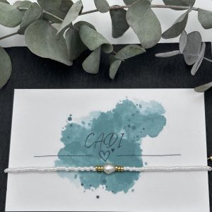 CADI Armband Süßwasserperle weiß Oceania