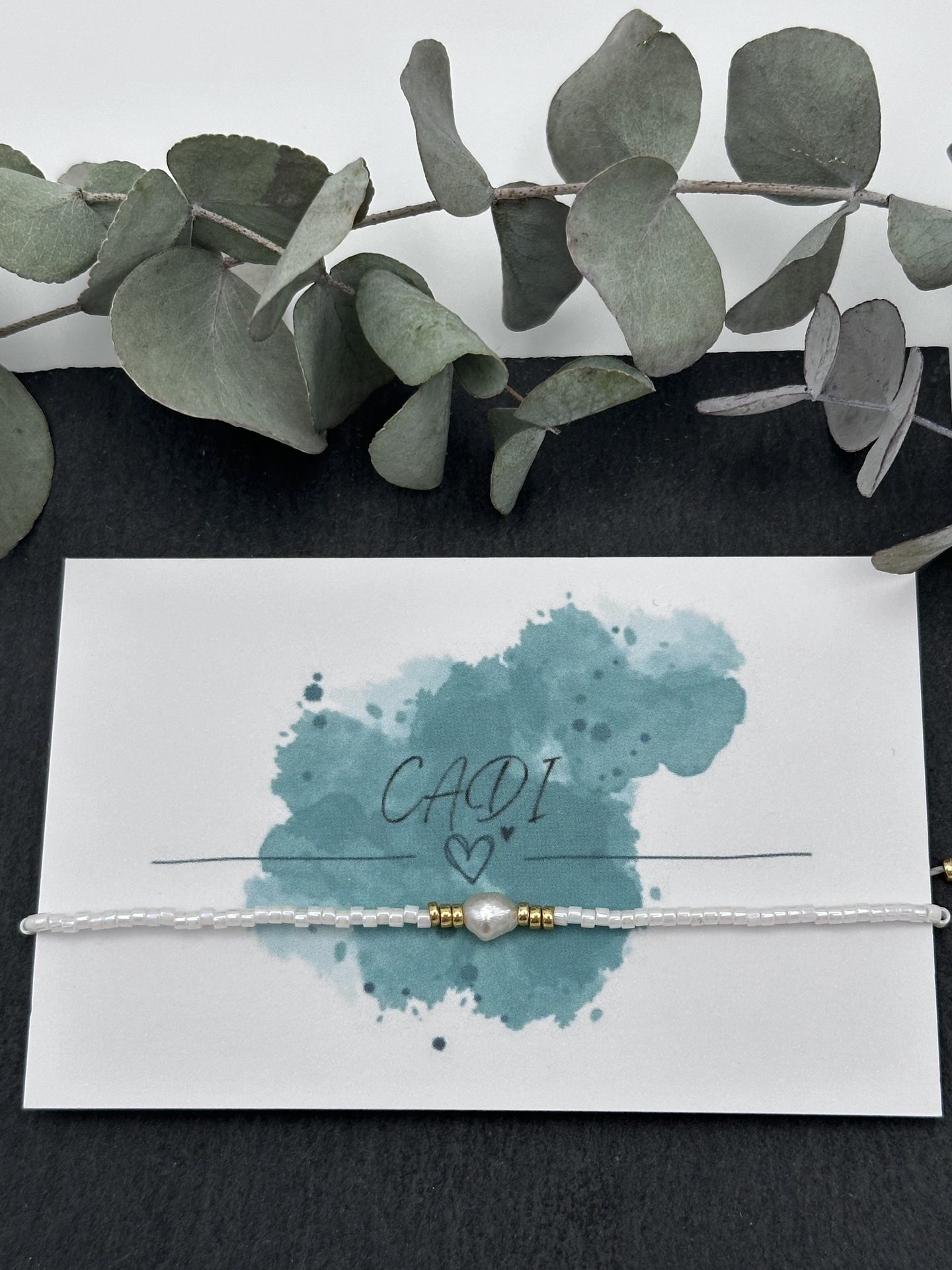 CADI Armband Süßwasserperle weiß Oceania