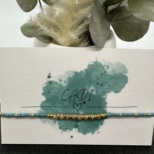 CADI Glasschliffperlen eucalyptus Miyuki Spacer gold, handgemacht in Kärnten, Sparkle