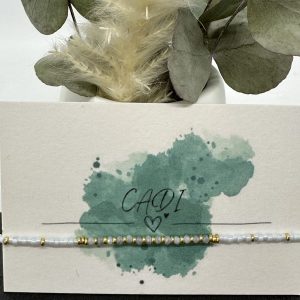 Sparkle CADI Armband Glasschliffperlen hellblau Spacer Beads gold Miyuki, handgemacht in Kärnten