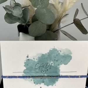 CADI Armband Miyuki Palladium blau, handgemacht in Kärnten, Everglow