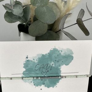 CADI Armband Miyuki Palladium hellgrün, Handarbeit aus Kärnten, Everglow