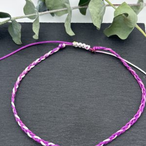 CADI FUßband Nylon gelfochten, violett, Handarbeit aus Kärnten, Summer Brezze