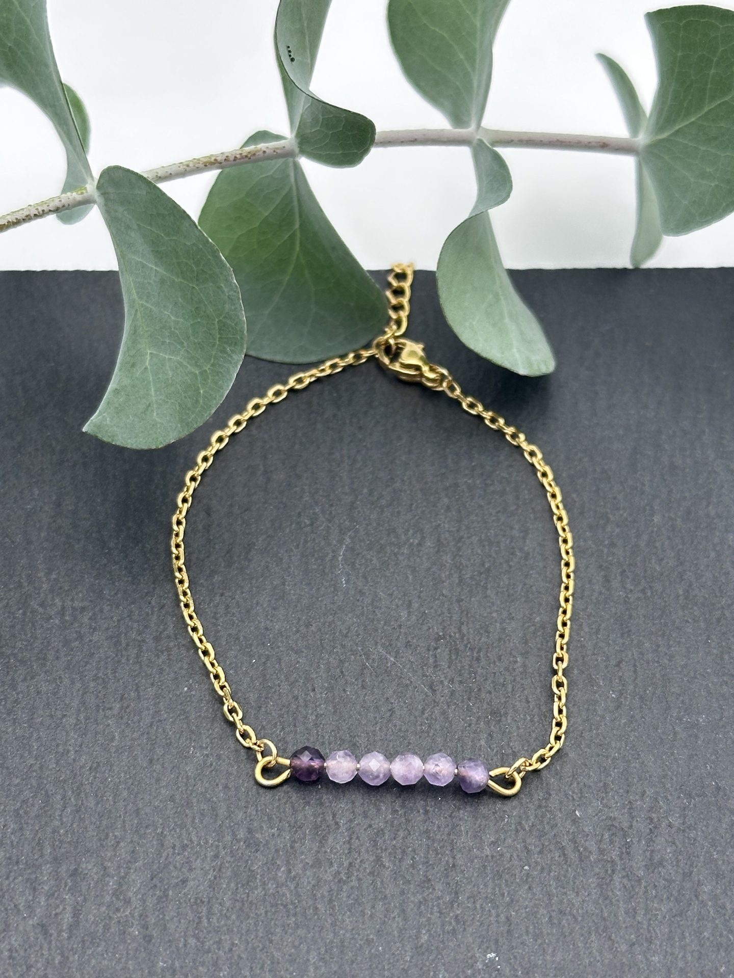 Armband Cadi Edelstahl Amethyst