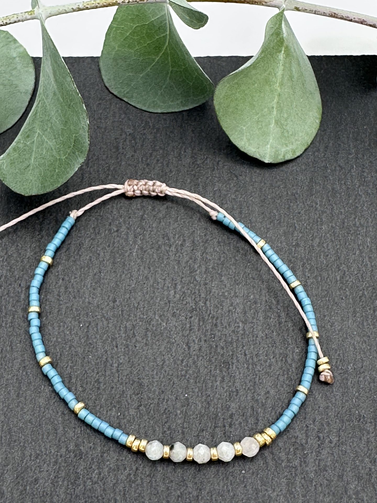 Armband CADI Miyuki Edelsteine, Tianshan Stein, türkis