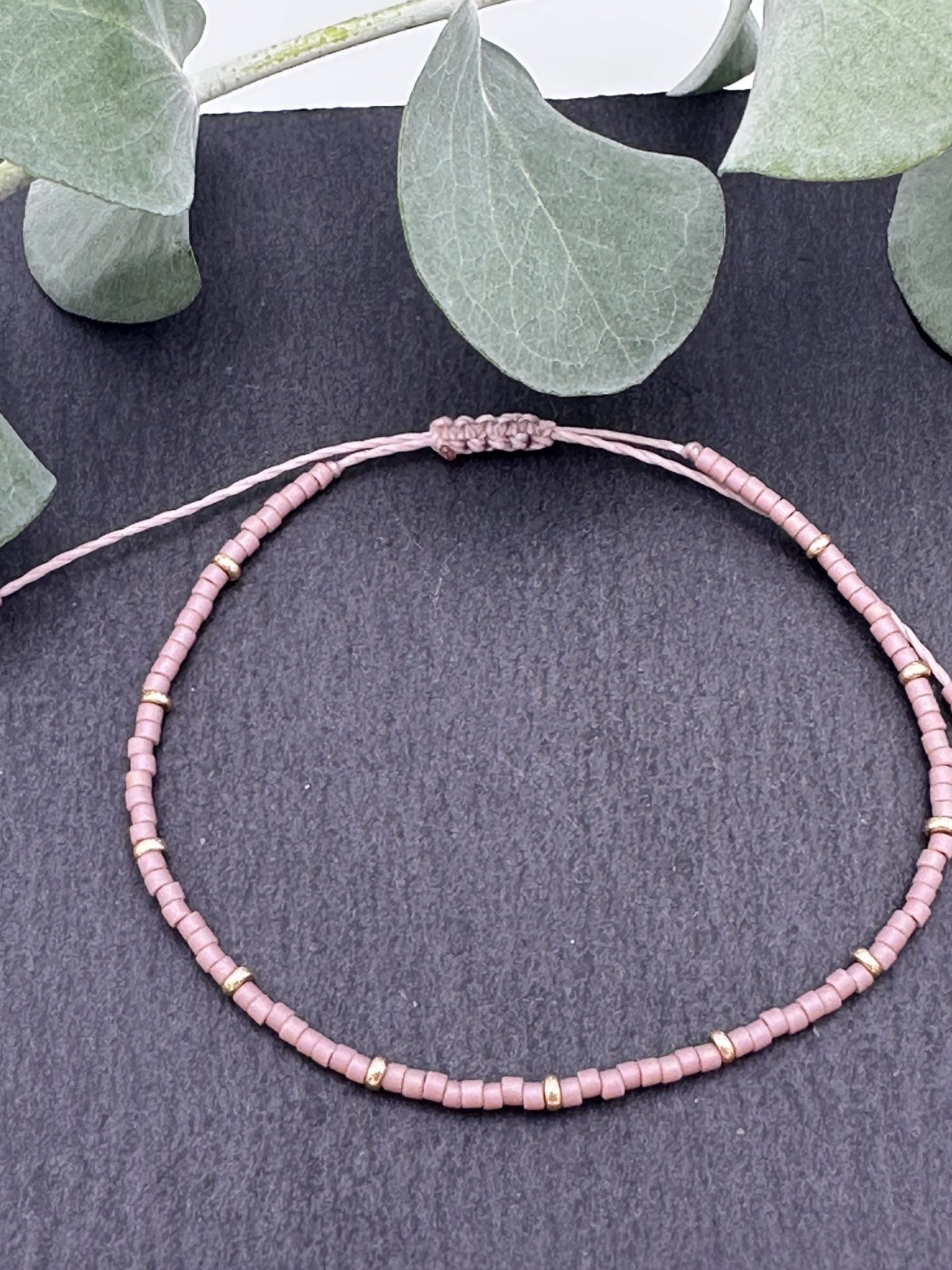 Armband Cadi Miyuki Spacer gold altrosa