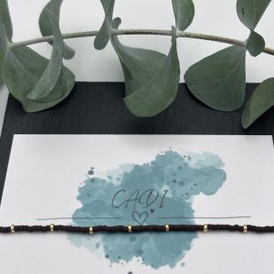 Armband Cadi Miyuki Spacer braun, handgemacht in Klagenfurt, Everglow Spacer