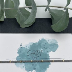 Armband CADI Miyuki Spacer Beads mittelgrau, Handarbeit aus Klagenfurt, Everglow Spacer