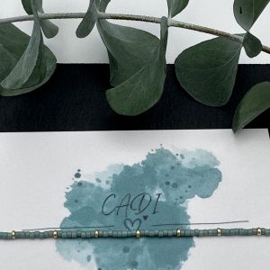 Armband Cadi Miyuki Spacer hellgrün/blau Handarbeit aus Klagenfurt, Everglow Spacer