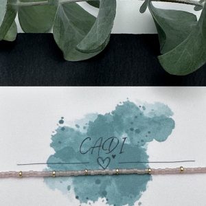 Armband CADI Miyuki Spacer zartrosa, handgemacht in Klagenfurt, Everglow Spacer