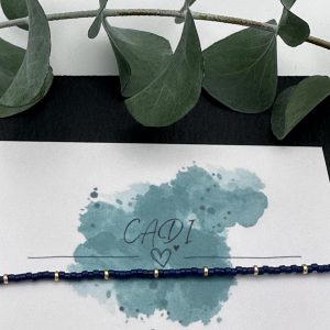 Armband Cadi Miyuki Spacer gold königsblau, handgemacht in Klagenfurt am Wörthersee, Everglow Spacer