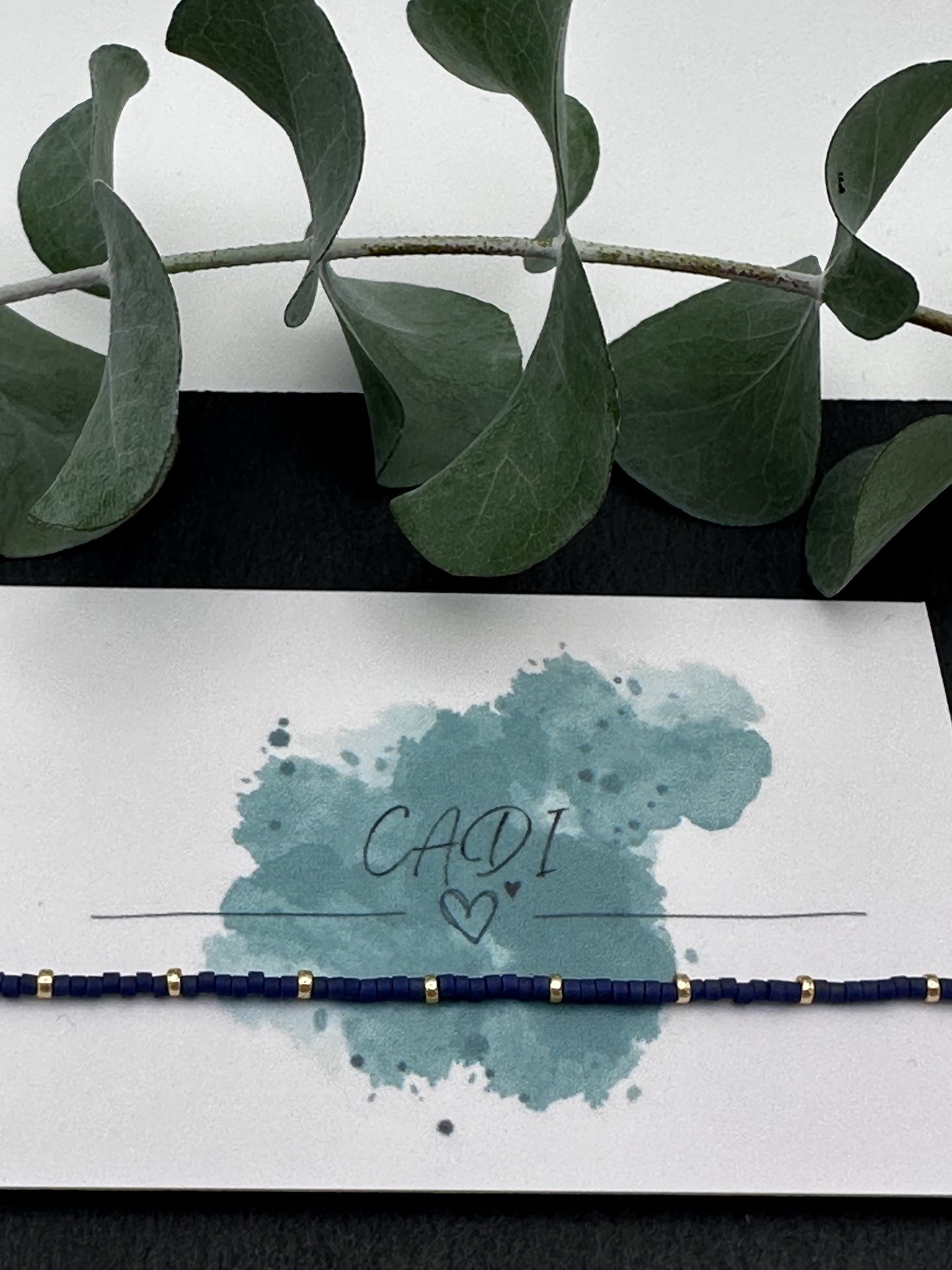 Armband Cadi Miyuki Spacer gold mattblau königsblau, handgemacht in Klagenfurt, Everglow Spacer