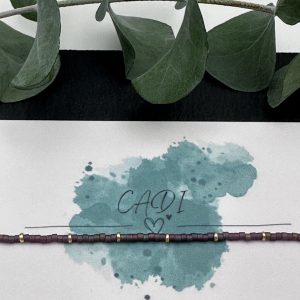 Armband CADI Miyuki Spacer gold mauve, Handarbeit aus Klagenfurt, Everglow Spacer