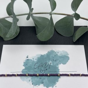 Armband Cadi Miyuki Spacer gold pflaume, handgemacht in Klagenfurt, Everglow Spacer