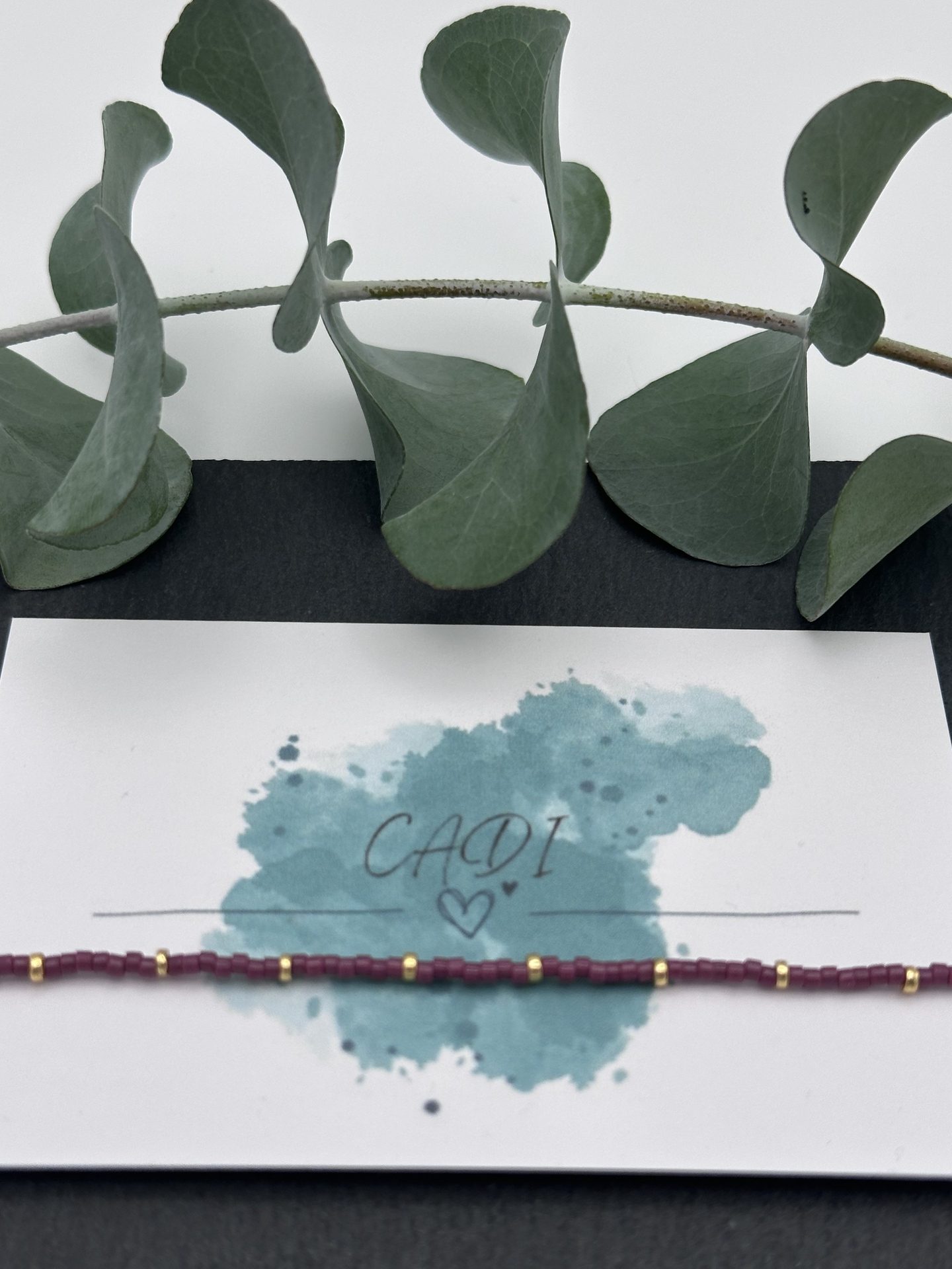 Armband Cadi Miyuki Spacer gold rotviolett, handgemacht in Klagenfurt, Everglow Spacer