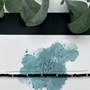 Armband CADI Miyuki Spacer gold schwarz, handgemacht in Klagenfurt, Everglow Spacer