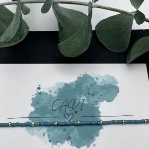 Armband CADI Miyuki Spacer Beads gold türkis, Everglow Spacer