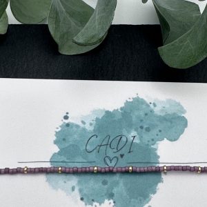 Armband Cadi Miyuki Spacer gold violett, handgemacht in Klagenfurt, Everglow Spacer