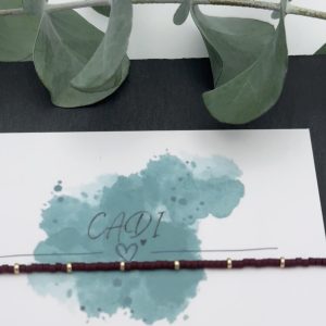 Armband CADI Miyuki Spacer gold weinrot, Everglow Spacer