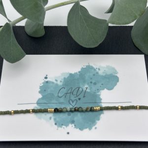 Armband CADI Miyuki Edelsteine, afrikanische Jade, Lovely Gem