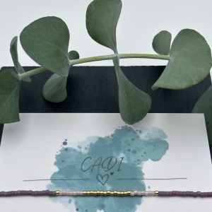 Armband Cadi Miyuki gold mauve hellrosa, handgemacht in Klagenfurt, Triple Glow