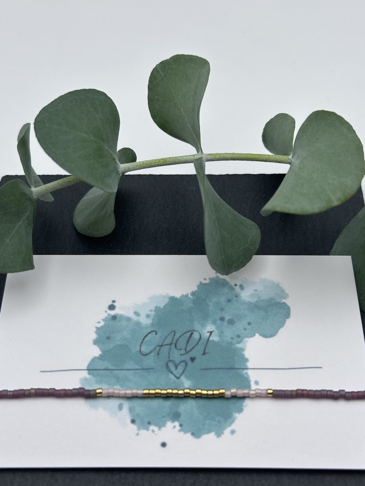 Armband Cadi Miyuki gold mauve hellrosa, handgemacht in Klagenfurt, Triple Glow