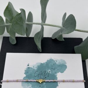 CADI Armband Stern gold Edelstahl rosa