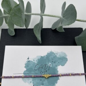 CADI Armband Edelstahl Stern Gold violett